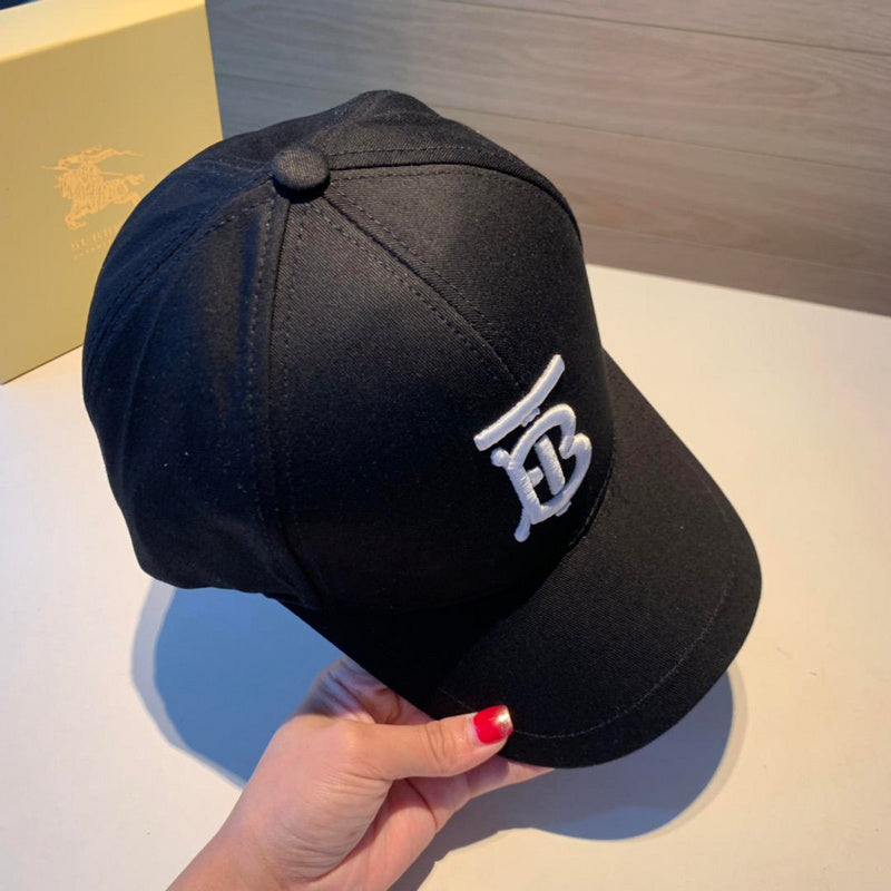 Close-up detail view of Burberry unisex cap