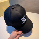 Close-up detail view of Burberry unisex cap