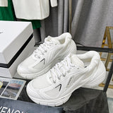 Givenchy White Chunky Platform Sneakers - Angled View