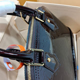  top-handle bag close-up of hardware and finish