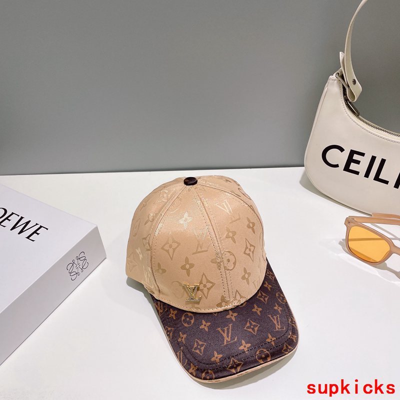 Close-up detail view of Louis Vuitton unisex cap