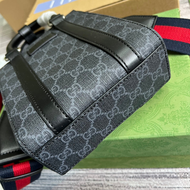 Back view of refined classic women's handbag – women's statement bag
