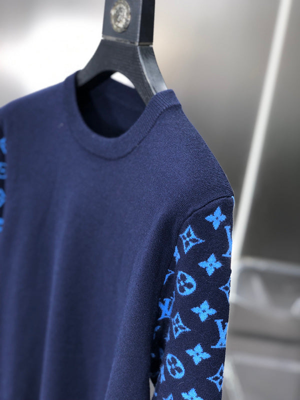 Close-up detail shot of Louis Vuitton luxury clothing with tailored silhouette