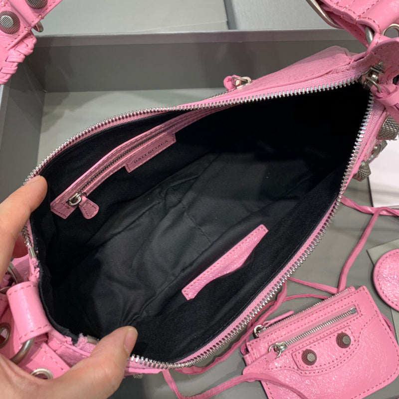 Elegant Faux Leather Handbag - Signature Hardware Accents | Women's Premium Handbag #372 - styled full view (image 7) of designer-inspired handbag