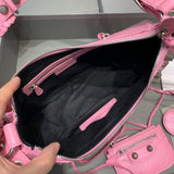 Elegant Faux Leather Handbag - Signature Hardware Accents | Women's Premium Handbag #372 - styled full view (image 7) of designer-inspired handbag