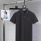 Front view of Moncler luxury clothing with logo-detail design
