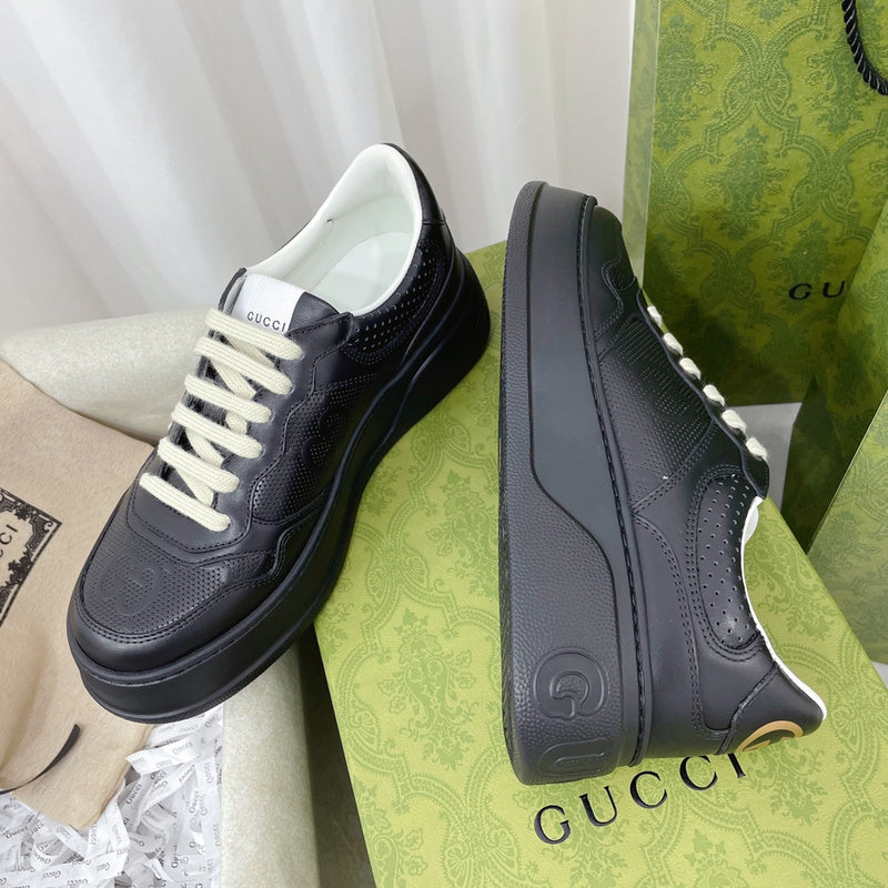 Gucci clean off-white luxury sneakers view 5 bold athletic profile