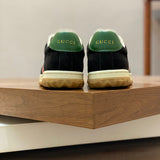Gucci neutral cream luxury sneakers view 9 breathable knit upper