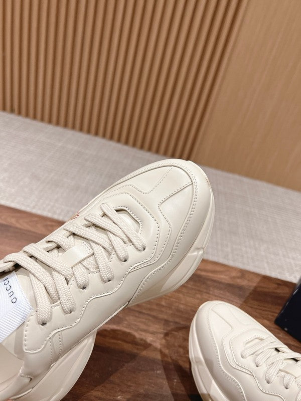 Gucci tonal black luxury sneakers view 7 bold athletic profile