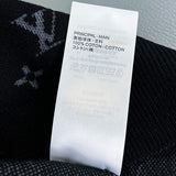 Side profile of Louis Vuitton luxury clothing with monogram-inspired silhouette