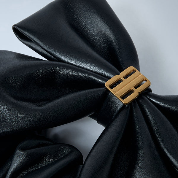 Balenciaga Accessories? Balenciaga Women Leather Logo Hardware Scrunchie Luxury Designer Fashion Accessory