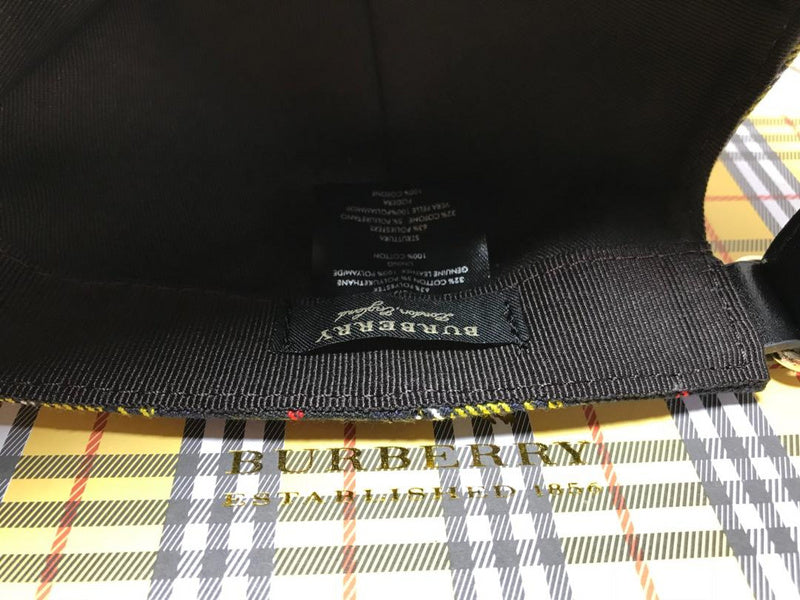 Angled view of Burberry unisex cap