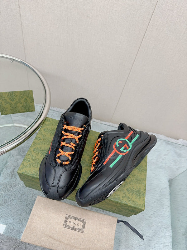 Gucci all-black luxury sneakers view 10 heritage-inspired look