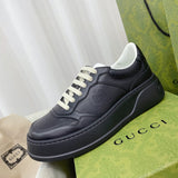 Gucci clean off-white luxury sneakers view 8 bold athletic profile