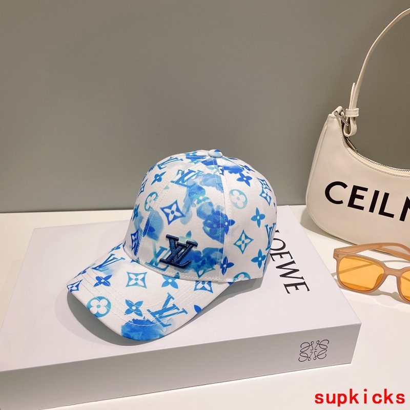 Close-up detail view of Louis Vuitton unisex cap