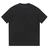 Close-up detail shot of Louis Vuitton cotton t-shirt with monogram-inspired silhouette
