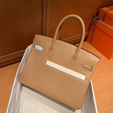 Side view of balanced structured handbag