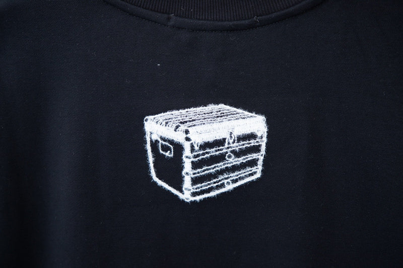 Back view of Louis Vuitton luxury clothing with relaxed-fit cut