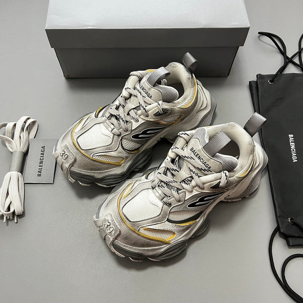 Balenciaga Chocolate Brown Slip-On Sneakers - Angled View
