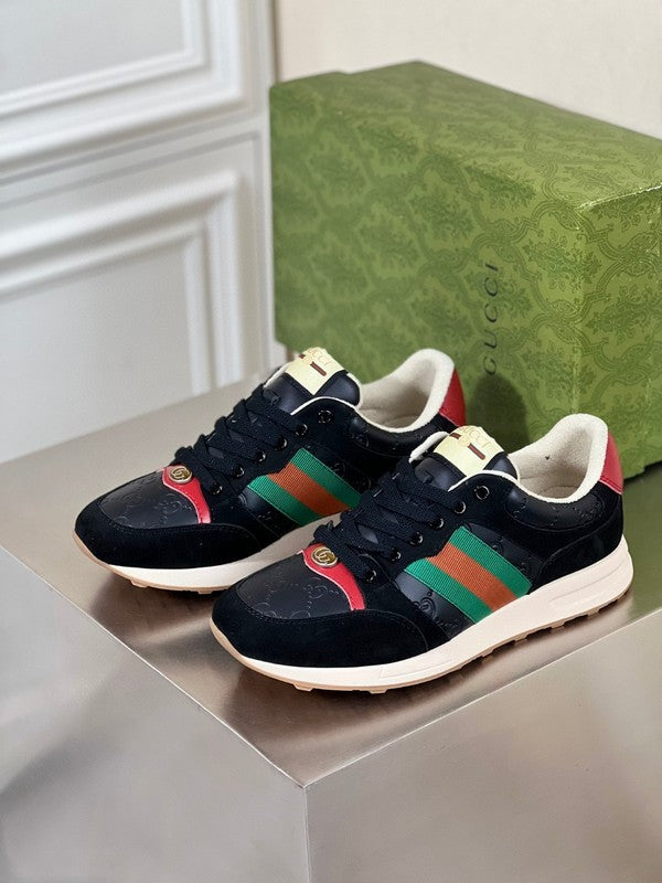 Gucci classic monochrome luxury sneakers view 10 heritage-inspired look
