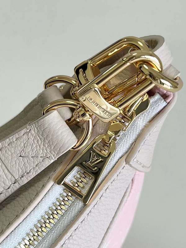 Side profile of statement structured women's handbag – women's premium purse
