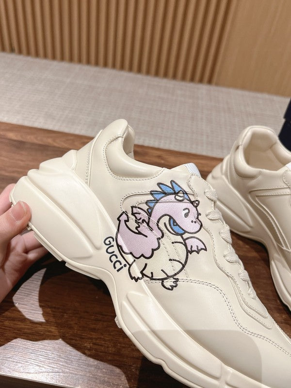Gucci soft grey luxury sneakers view 8 chunky sole construction