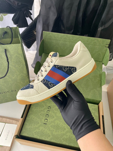 Gucci tonal black luxury sneakers view 11 bold athletic profile
