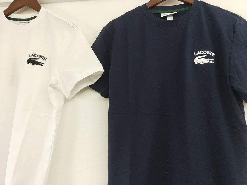 Full styled look of Lacoste luxury clothing with signature branding