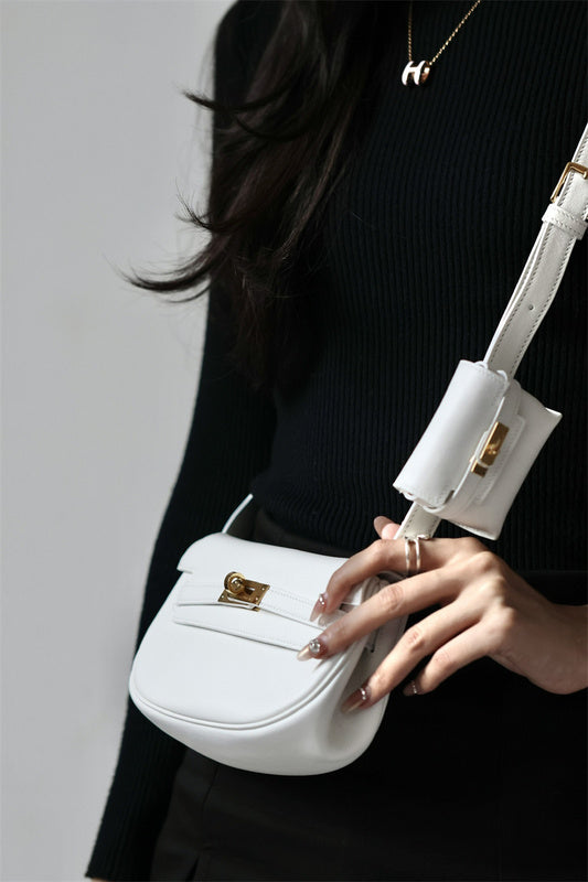 Close-up detail of effortless bag design