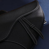 Back view of refined structured women's handbag – women's statement bag