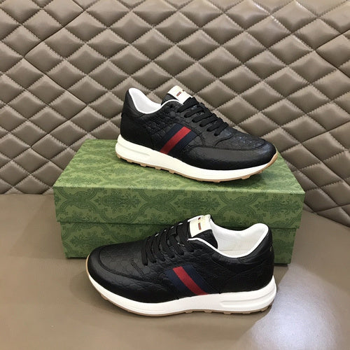 Gucci muted earth tones luxury sneakers view 11 retro runner design
