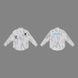Full styled look of Louis Vuitton luxury clothing with logo-detail design