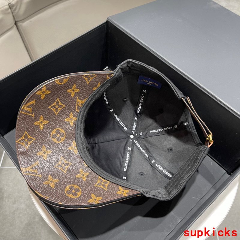 Close-up detail view of Louis Vuitton unisex cap