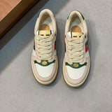 Gucci clean off-white luxury sneakers view 5 bold athletic profile