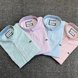 Full styled look of Lacoste luxury clothing with logo-detail design