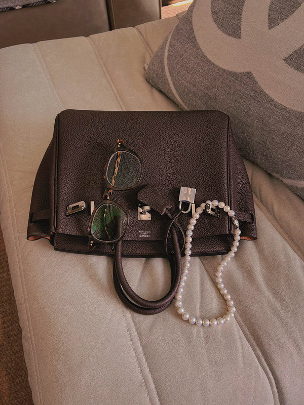 Close-up detail of tailored bag design