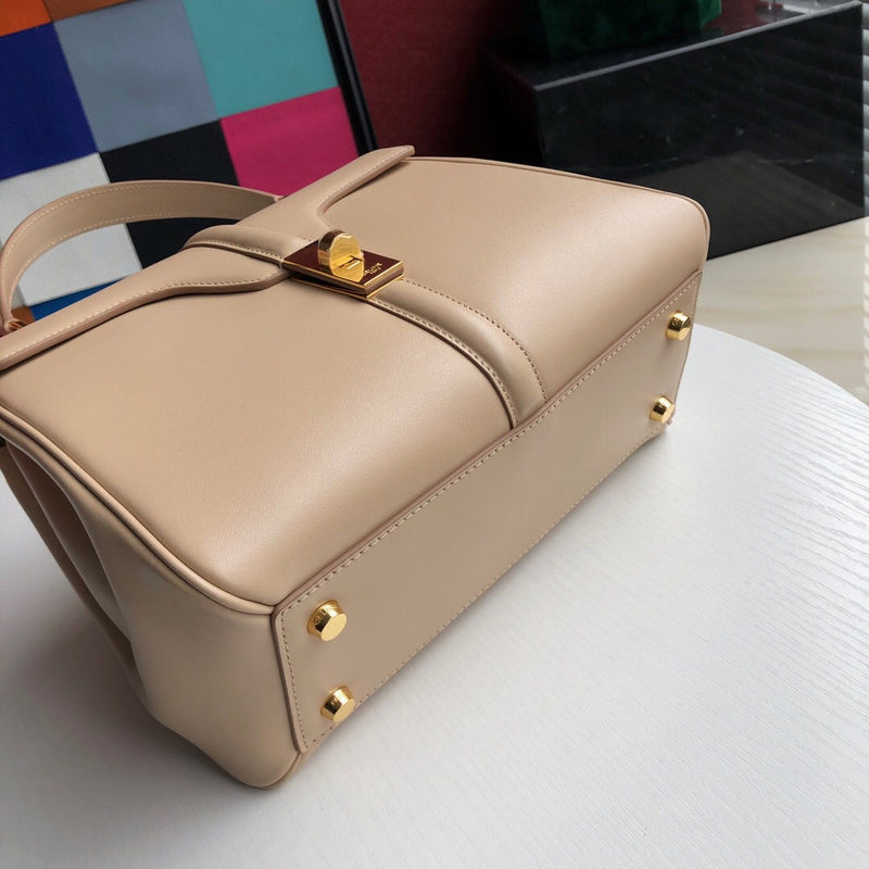 Top view of signature classic women's handbag – women's designer-style accessory