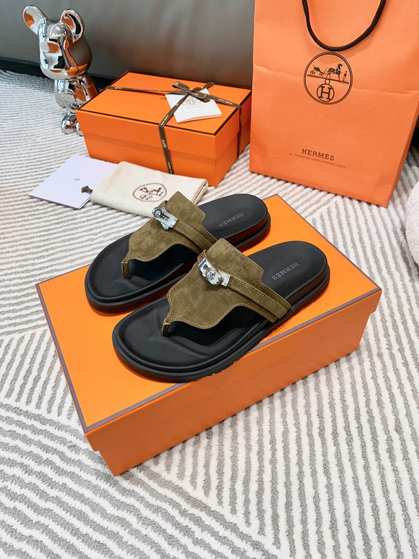 Hermès Nude Ankle Strap Sandals - Sole Detail View