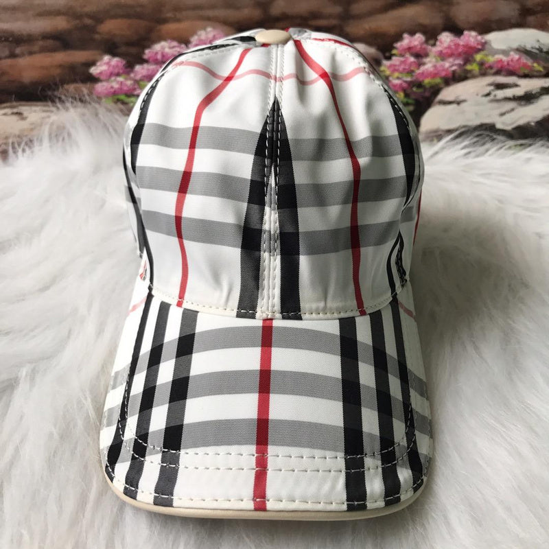 Angled view of Burberry unisex cap