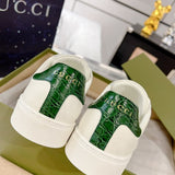 Gucci soft grey luxury sneakers view 5 bold athletic profile