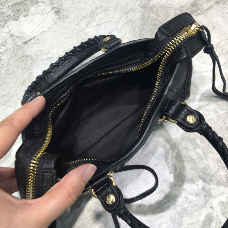 Bold Vegan Leather Handbag - Signature Hardware Accents | Women's Everyday Carry Handbag #690 - texture close-up (image 9) of designer-inspired handbag