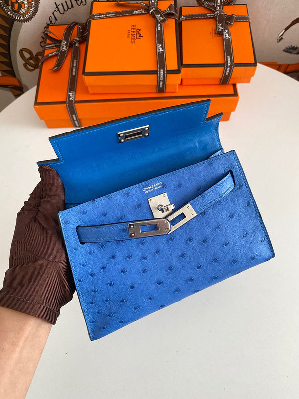 Side view of sophisticated structured handbag