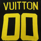 Back view of Louis Vuitton luxury clothing with runway-inspired design