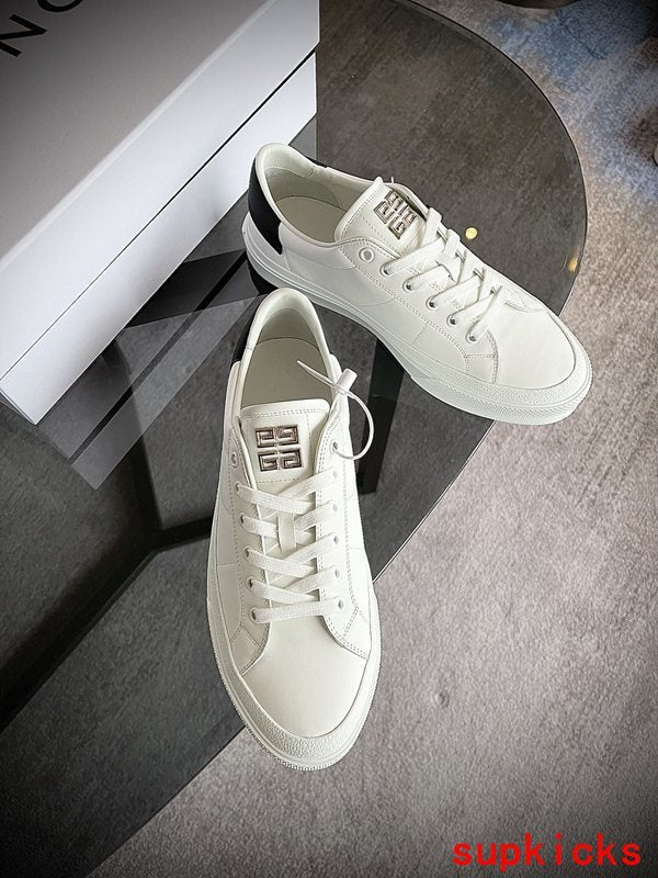Givenchy White Platform Heels - Angled View