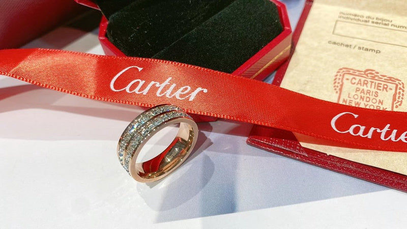 Close-up detail view of Cartier unisex jewelry piece