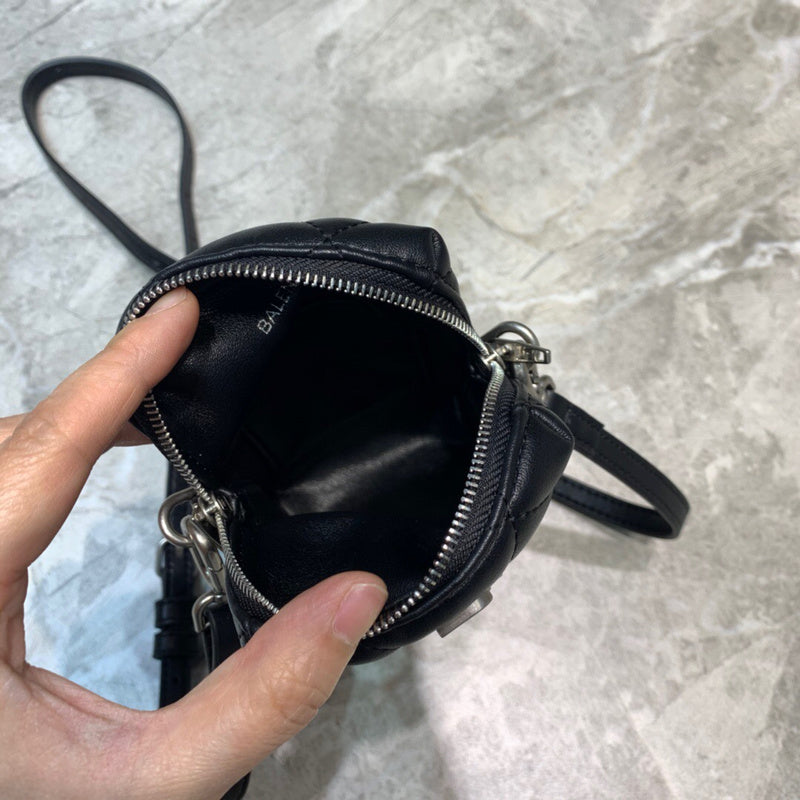 Sleek Faux Leather Handbag - Statement Silhouette | Women's Everyday Carry Handbag #1039 - alternate angle view (image 8) of designer-inspired handbag