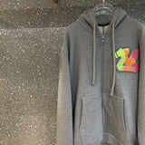Back view of Louis Vuitton luxury clothing with label-forward styling