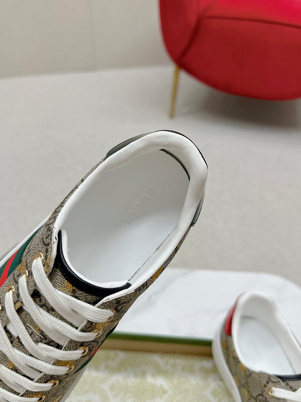 Gucci tonal black luxury sneakers view 7 padded collar comfort