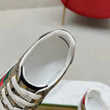 Gucci tonal black luxury sneakers view 7 padded collar comfort