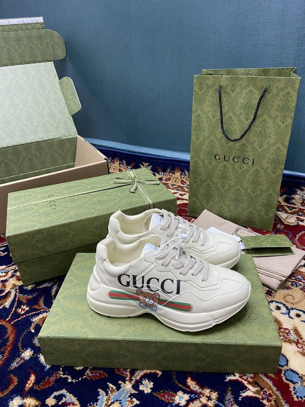 Gucci clean off-white luxury sneakers view 10 bold athletic profile